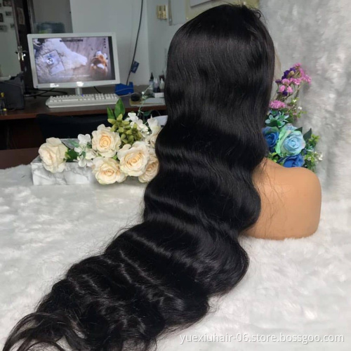 Body Wave 5x5 Transparent Lace Closure Human Hair Wig For Black Women Natural Color Brazilian Virgin Human Hair Lace Wig Vendors